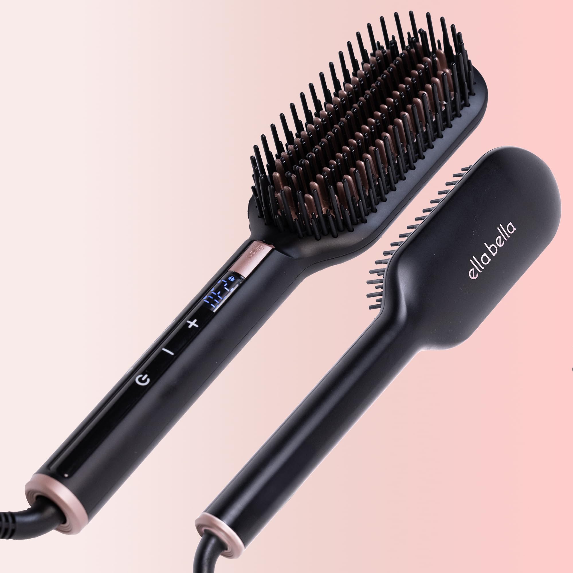 ELLA BELLA cepillo alisador en una pasada para cabello suave y brillante.