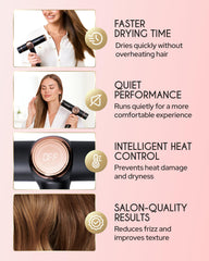 ELLA BELLA secador ionico con control inteligente de calor para todo tipo de cabello