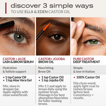 Cepillos de Ella & Eden para aplicación limpia en pestañas y cejas