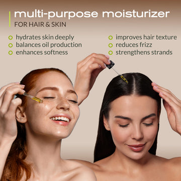 Ella & Eden aceite jojoba para piel nutrida y equilibrada.