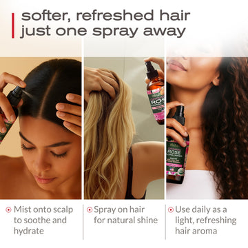 Ella & Eden Agua de Rosa: bruma para cabello y peinado diario