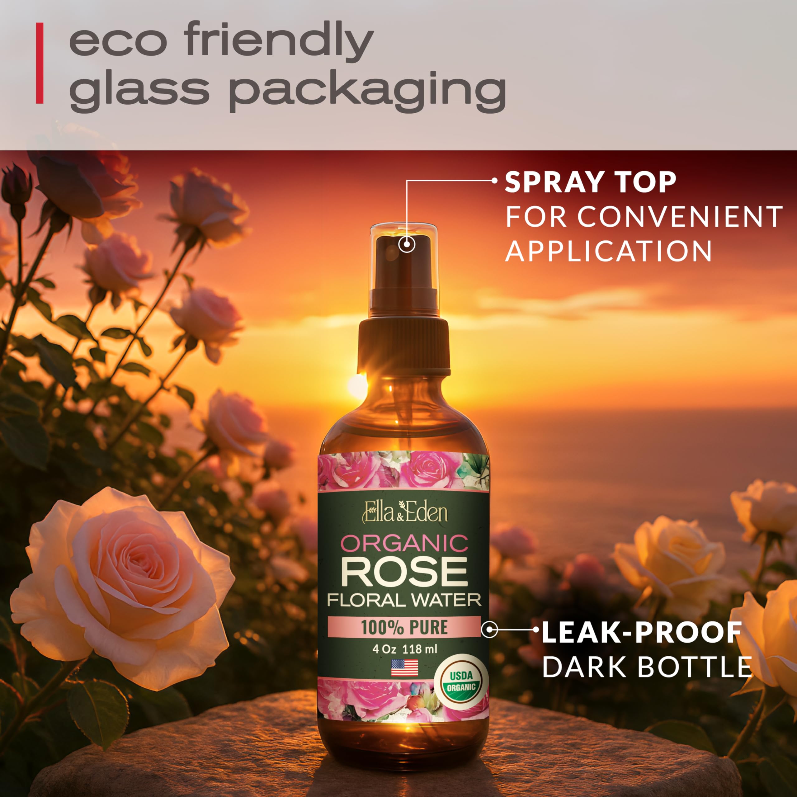 Ella & Eden Agua de Rosa: fijador de maquillaje ligero y refrescante
