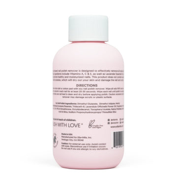 ella-mila not for gel polish, designed for natural nails and color removal.