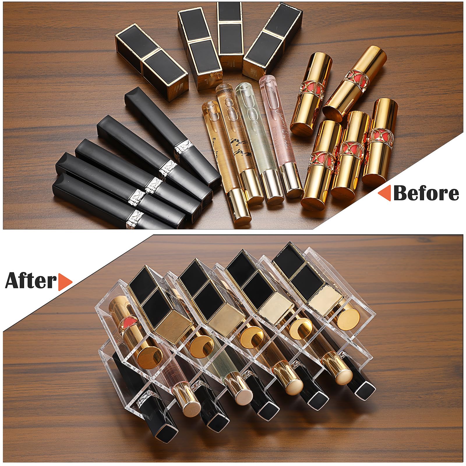 Elldoo organizador maquillaje acrílico, diseño elegante para regalo