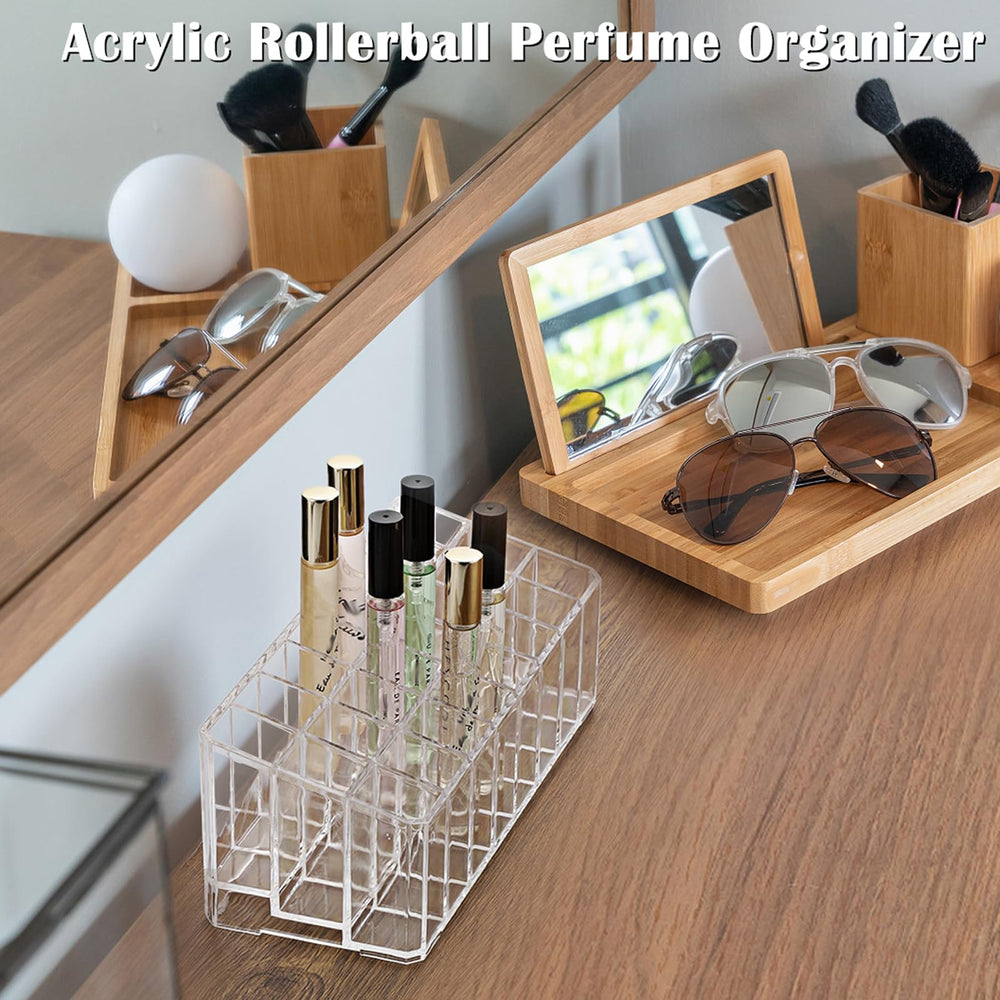 ELLDOO organizador maquillaje, acrilico transparente para labiales y brillos