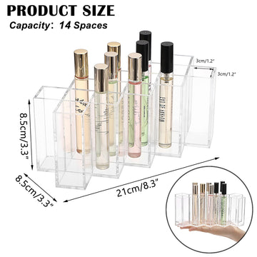 Organizador de perfume acrílico transparente de Elldoo facilita ver cada frasco