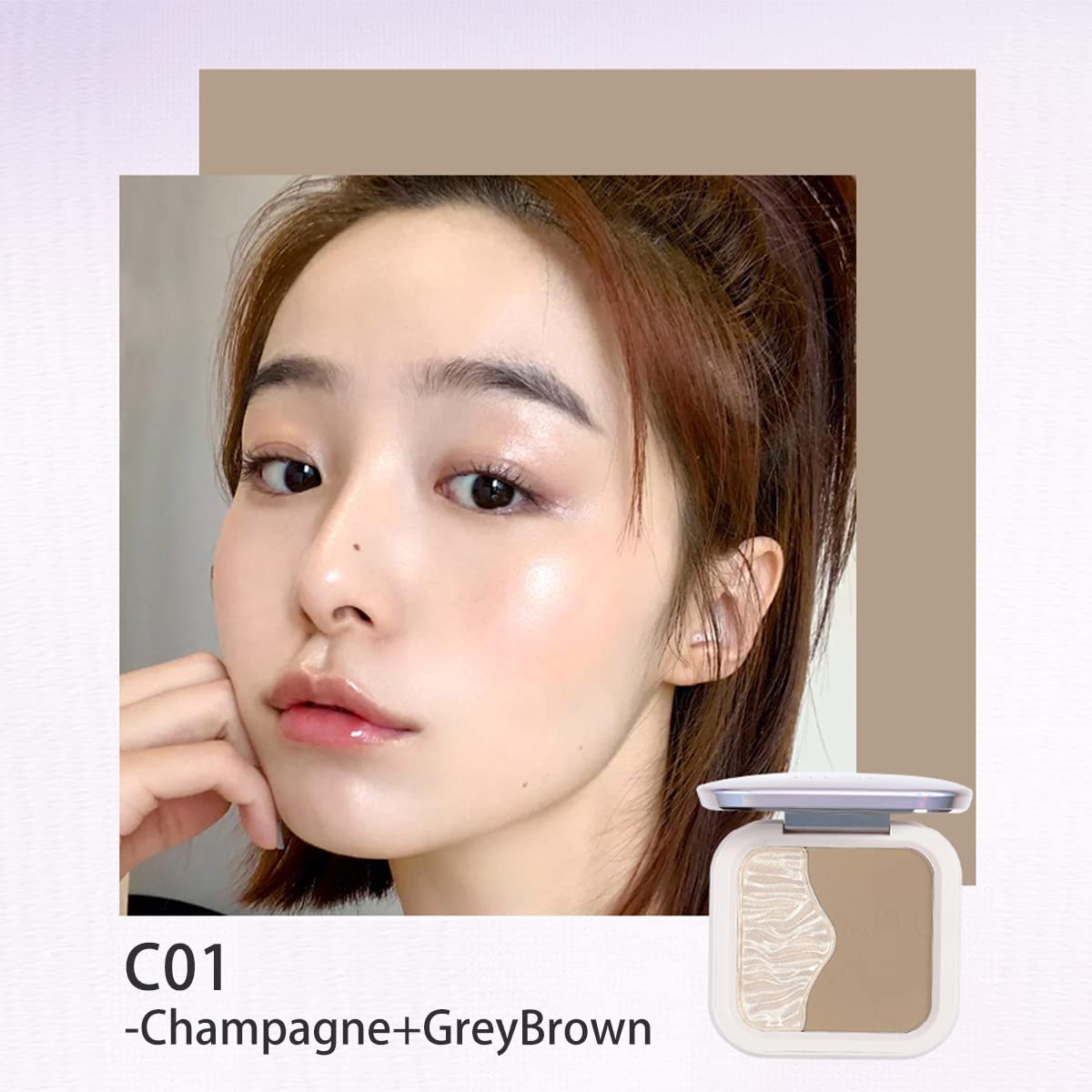 ELLESY paleta ligera con espejo para retoques en cualquier lugar