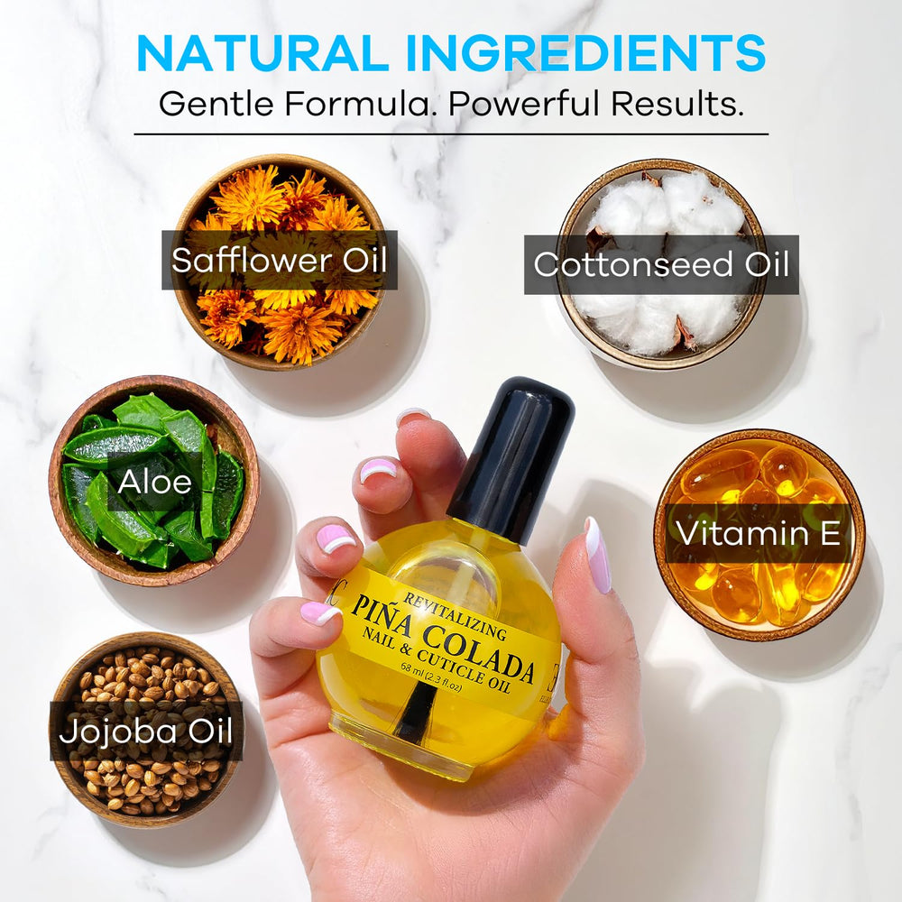 ELLIE CHASE Aceite de cutículas con aloe para uñas más flexibles.