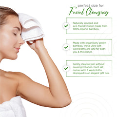 Ellie Cove toallita de lujo ultra suave para limpieza facial diaria.