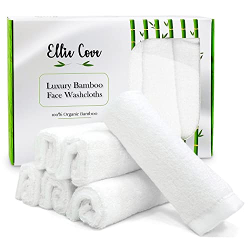 Ellie Cove: toallitas faciales de lujo de rayón bambú, suavidad para piel sensible.