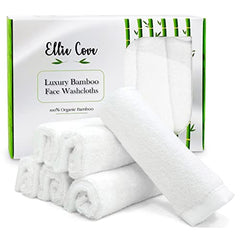 Ellie Cove: toallitas faciales de lujo de rayón bambú, suavidad para piel sensible.
