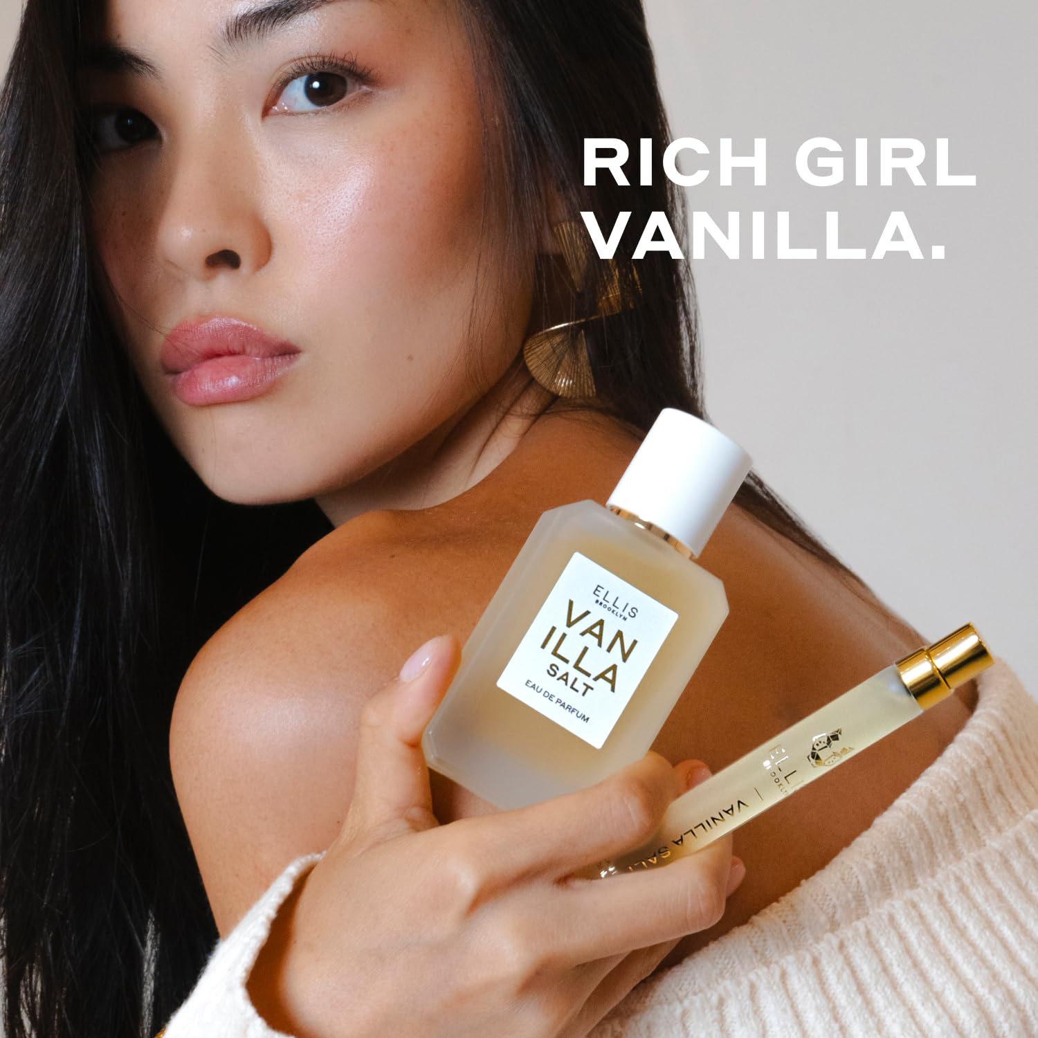 Ellis Brooklyn Vanilla Salt, notas olfativas que combinan vainilla y sal marina para un aroma versátil.