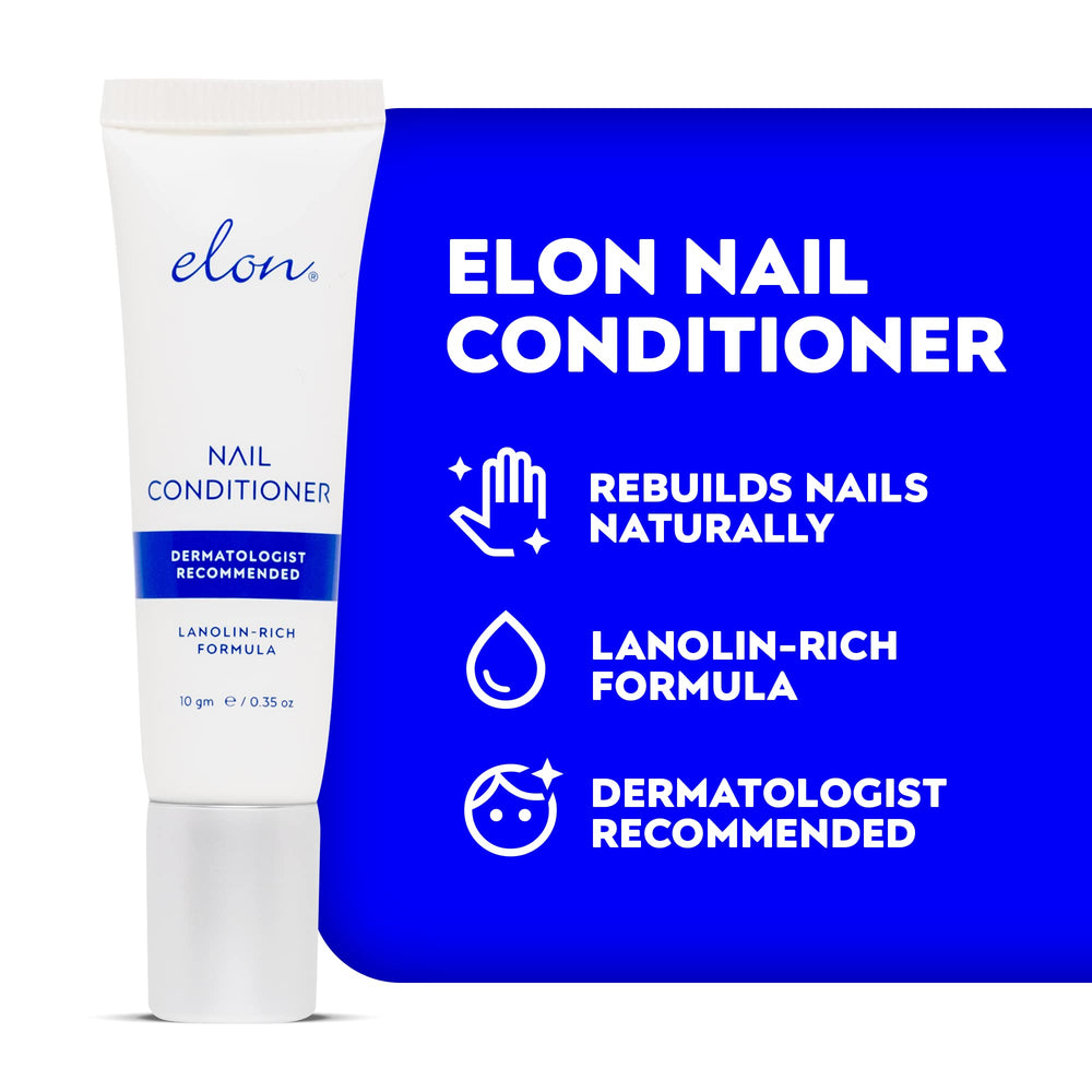 Aplicación suave de Elon acondicionador uñas para hidratar cutículas.