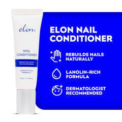 Elon Condicionador de Uñas con Lanolina: aplicación suave para cutículas hidratadas.