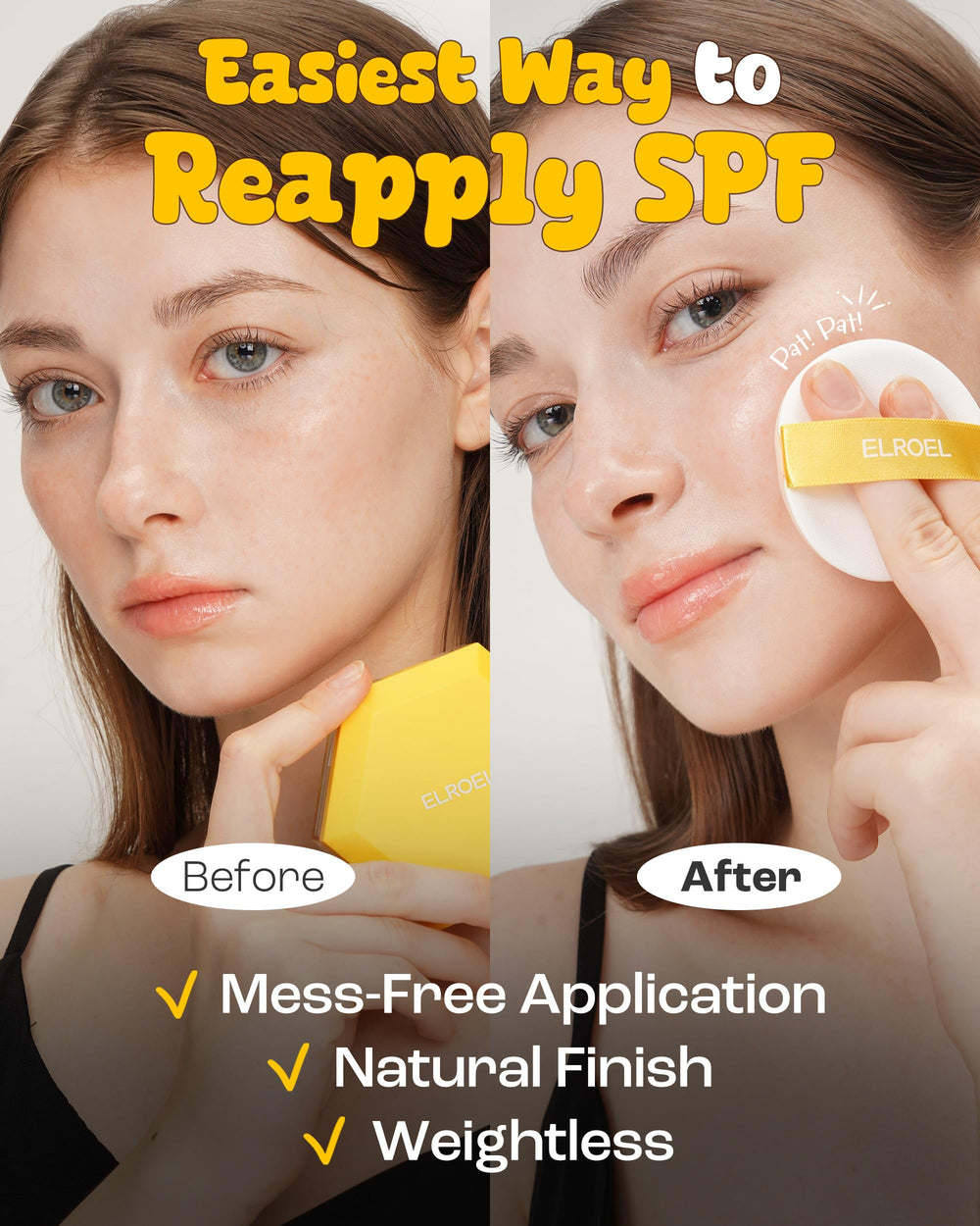 ELROEL Pang Pang Sun Cushion Plus con aloe y centella asiática.