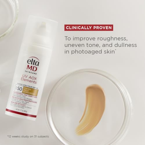 EltaMD UV AOX Elements contiene acido hialuronico para hidratacion facial.