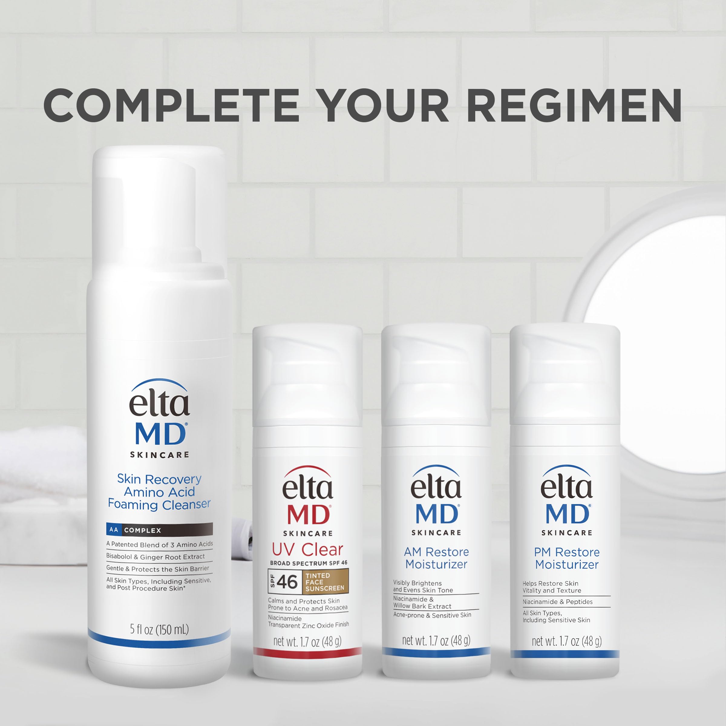 EltaMD AM Restore libre de fragancia para piel sensible.