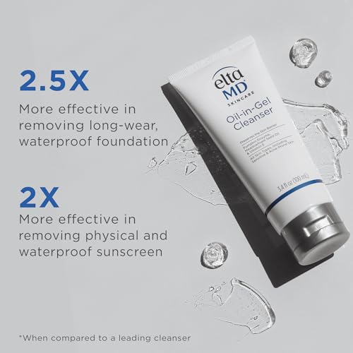 EltaMD aceite-en-gel para ojos y rostro retira protector solar sin irritar.