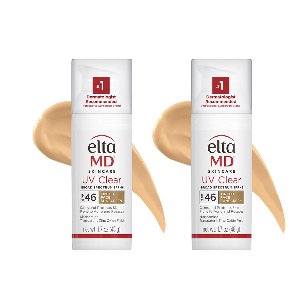 EltaMD UV Clear con color en botella, protector solar facial sin aceite para piel sensible.