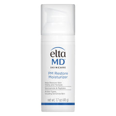 EltaMD PM Restore crema nocturna para piel suave y bien hidratada al despertar.
