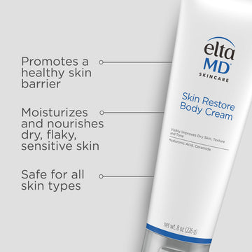 Envase de 8 oz de EltaMD Skin Restore para uso diario.
