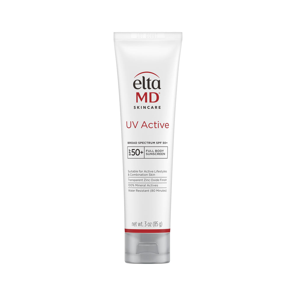 EltaMD UV Active en tubo, protector mineral para cara y cuerpo, ideal para uso diario.