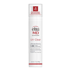 EltaMD UV Clear bote frontal, protector ligero para piel sensible y propensa al acné
