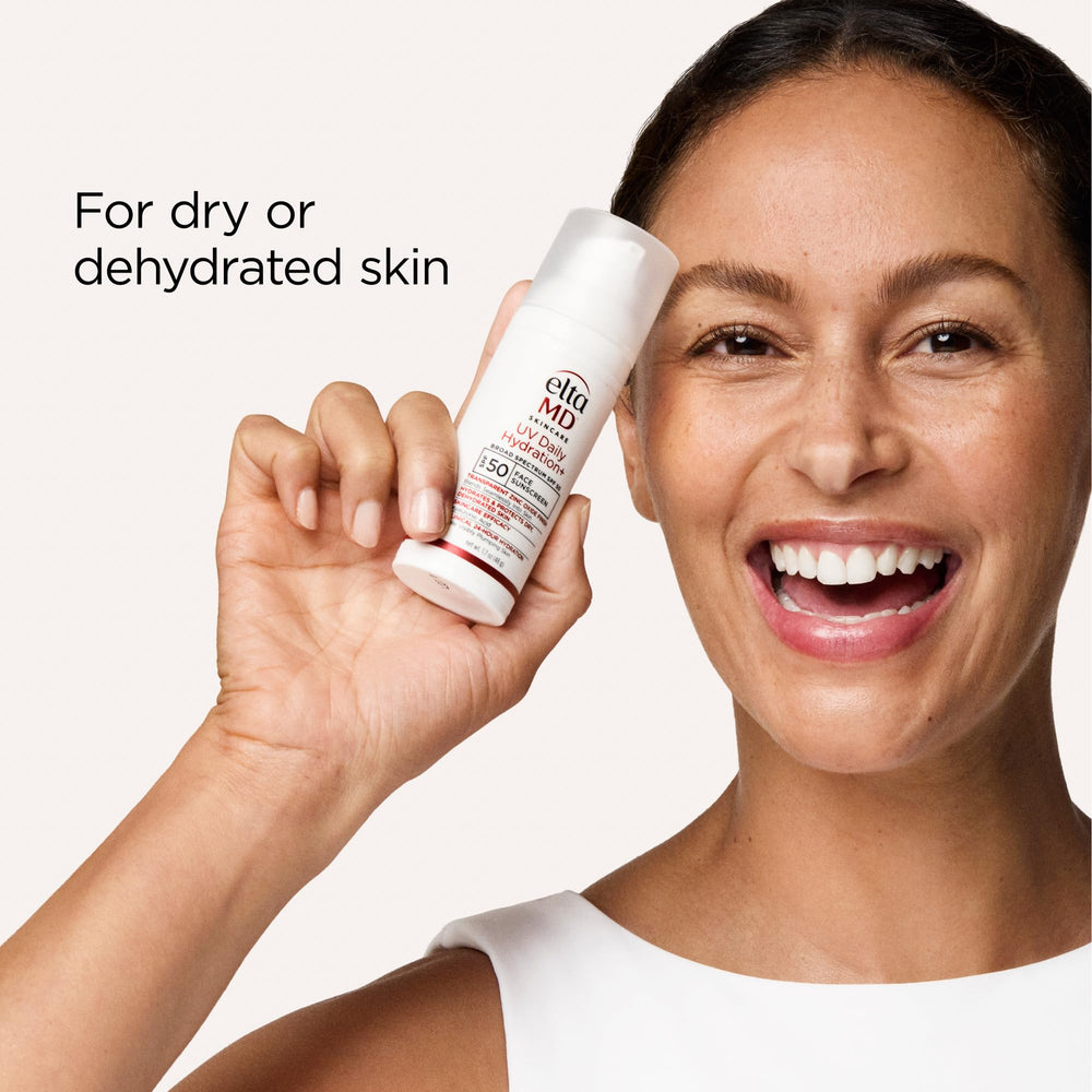 EltaMD UV Daily Hydration+ packaging élégant reflétant l'engagement dermatologique.