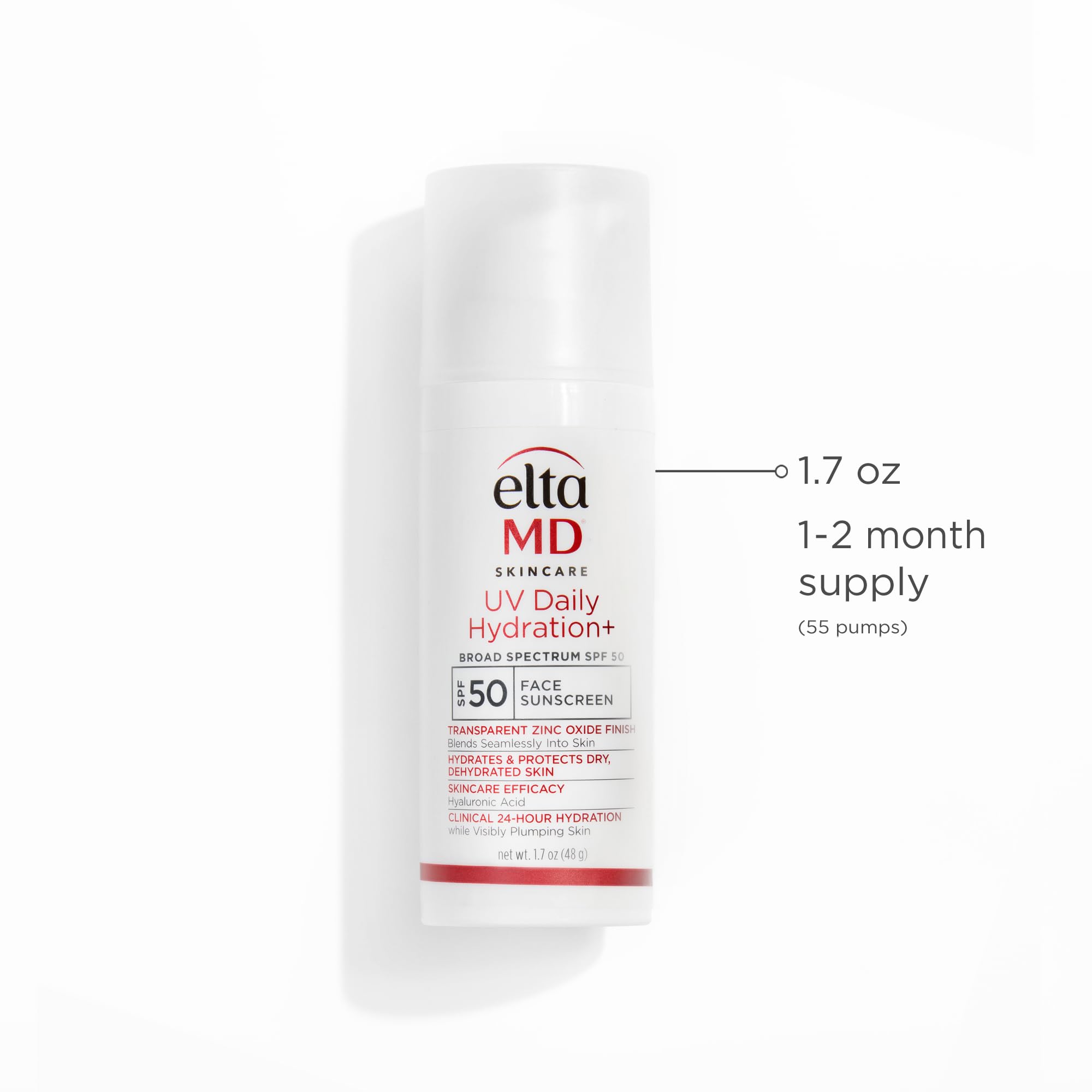 EltaMD UV Daily Hydration+ peau visiblement hydratée et éclatante après 12 semaines.