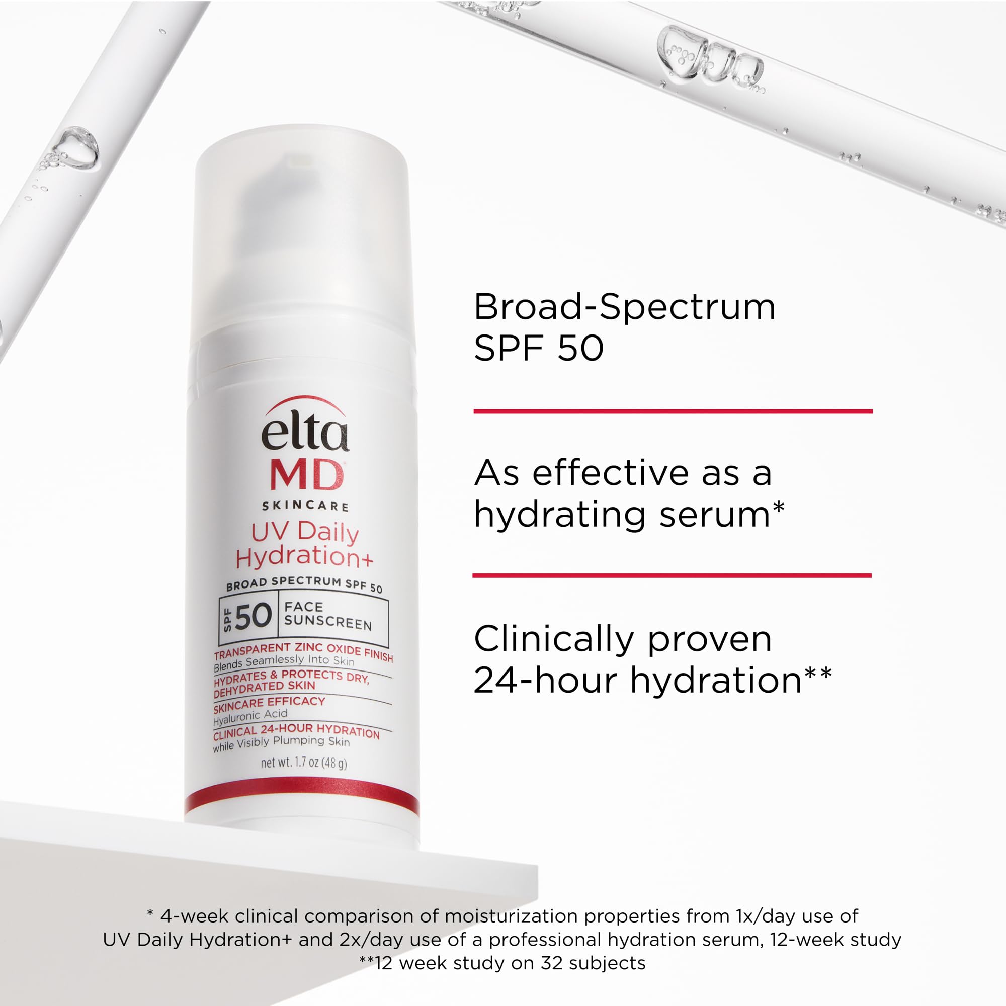 EltaMD UV Daily Hydration+ sensation légère et rafraîchissante à l'application.