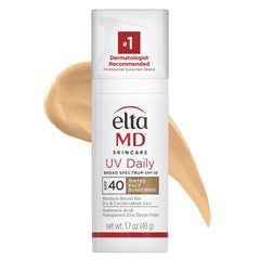 EltaMD UV Daily protector solar tintado, acabado natural e hidratación suave.