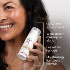 EltaMD UV Daily protector solar sin tinte, protección clara para piel sensible.