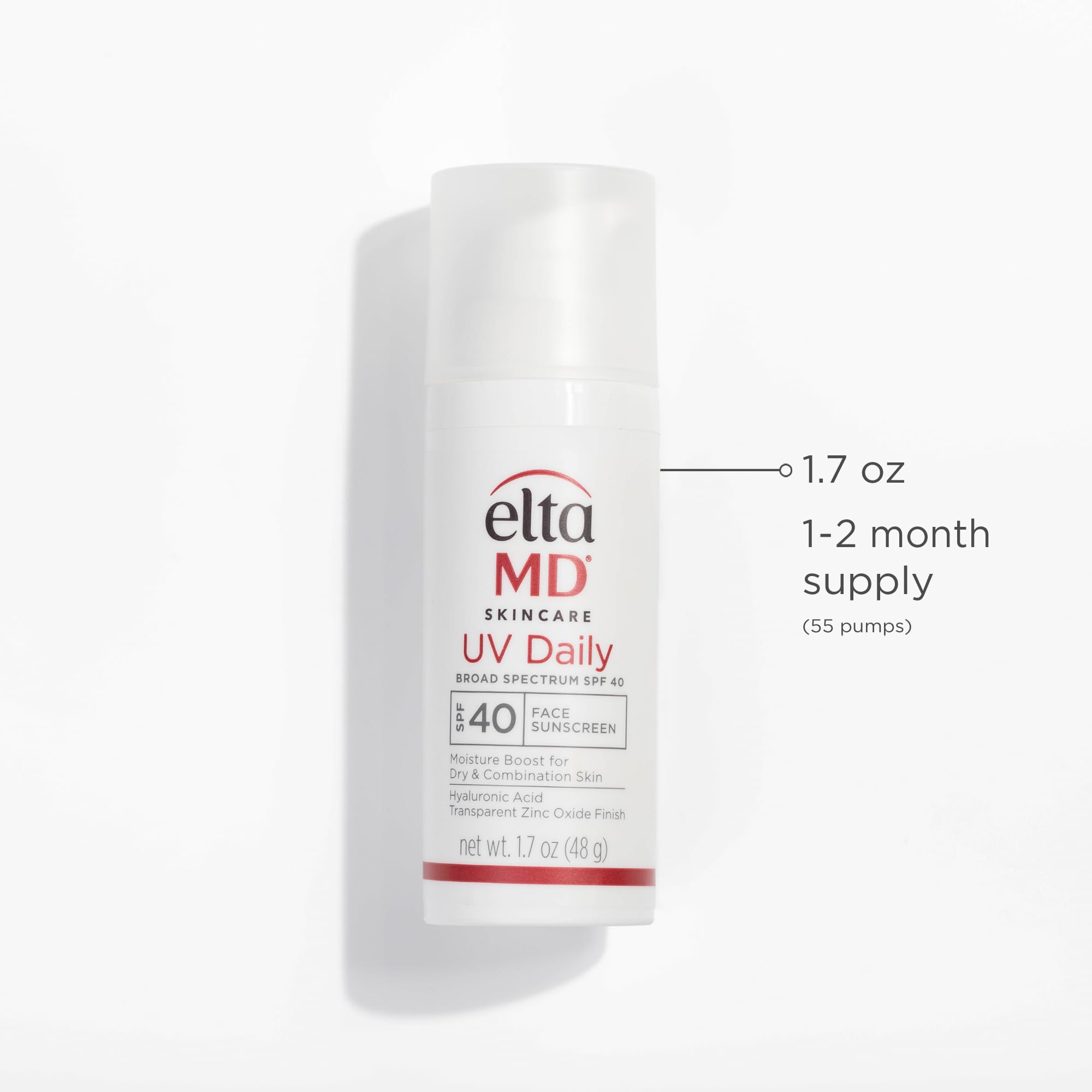 EltaMD UV Daily SPF 40, tamaño de viaje práctico para llevar.
