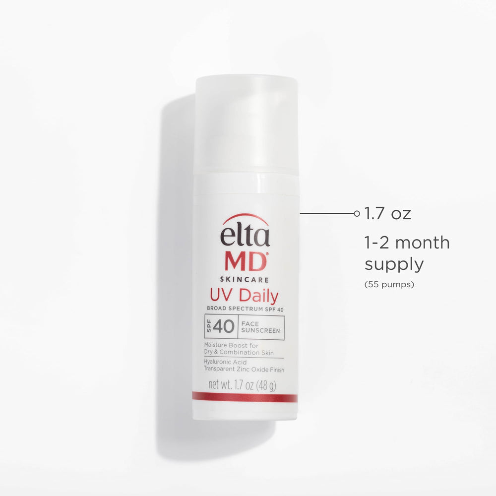 EltaMD UV Daily SPF 40, tamaño de viaje práctico para llevar.
