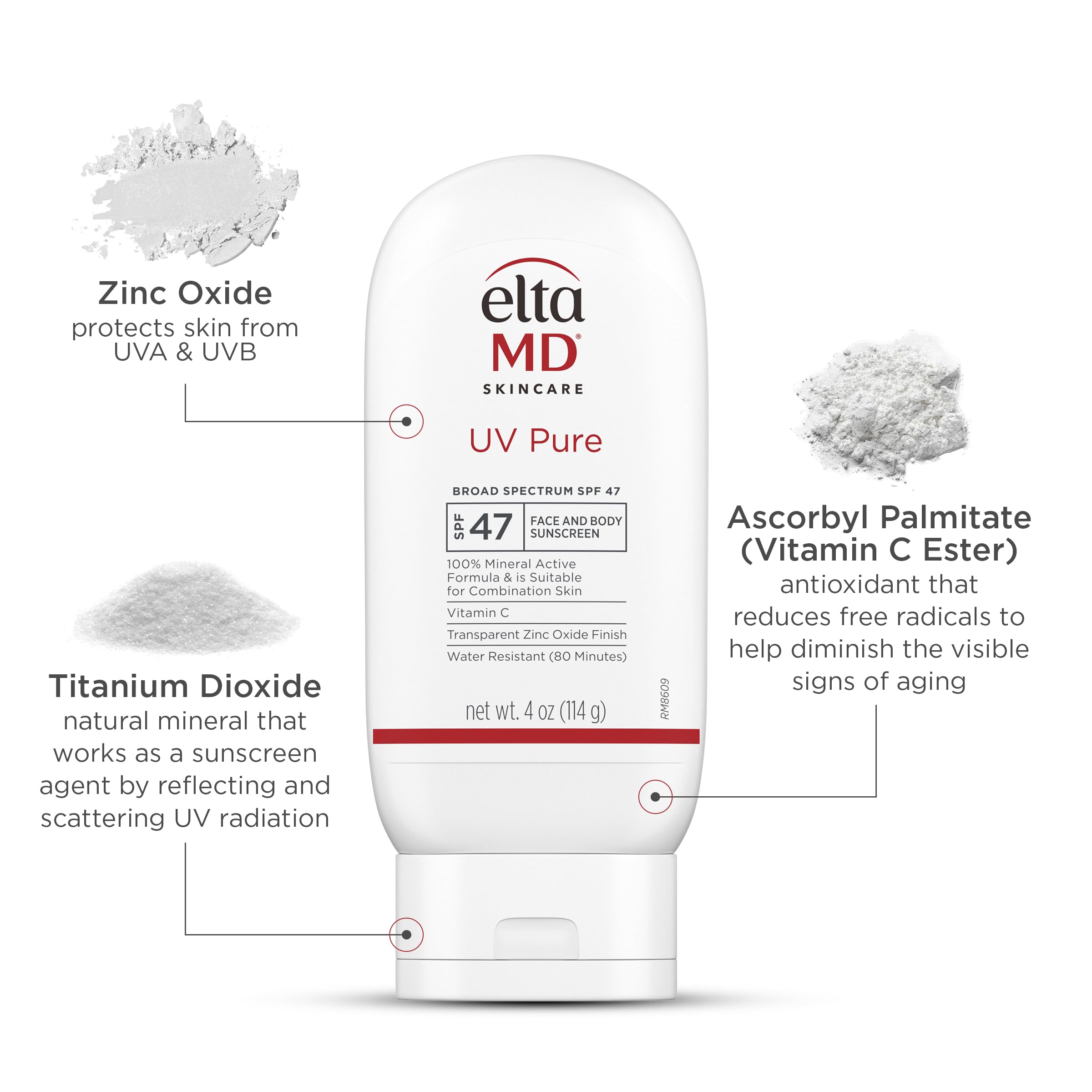 EltaMD UV Pure, fórmula libre de aceite que se esparce sin esfuerzo.