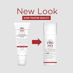 Aplicación de EltaMD UV Restore en el rostro para un acabado equilibrado.