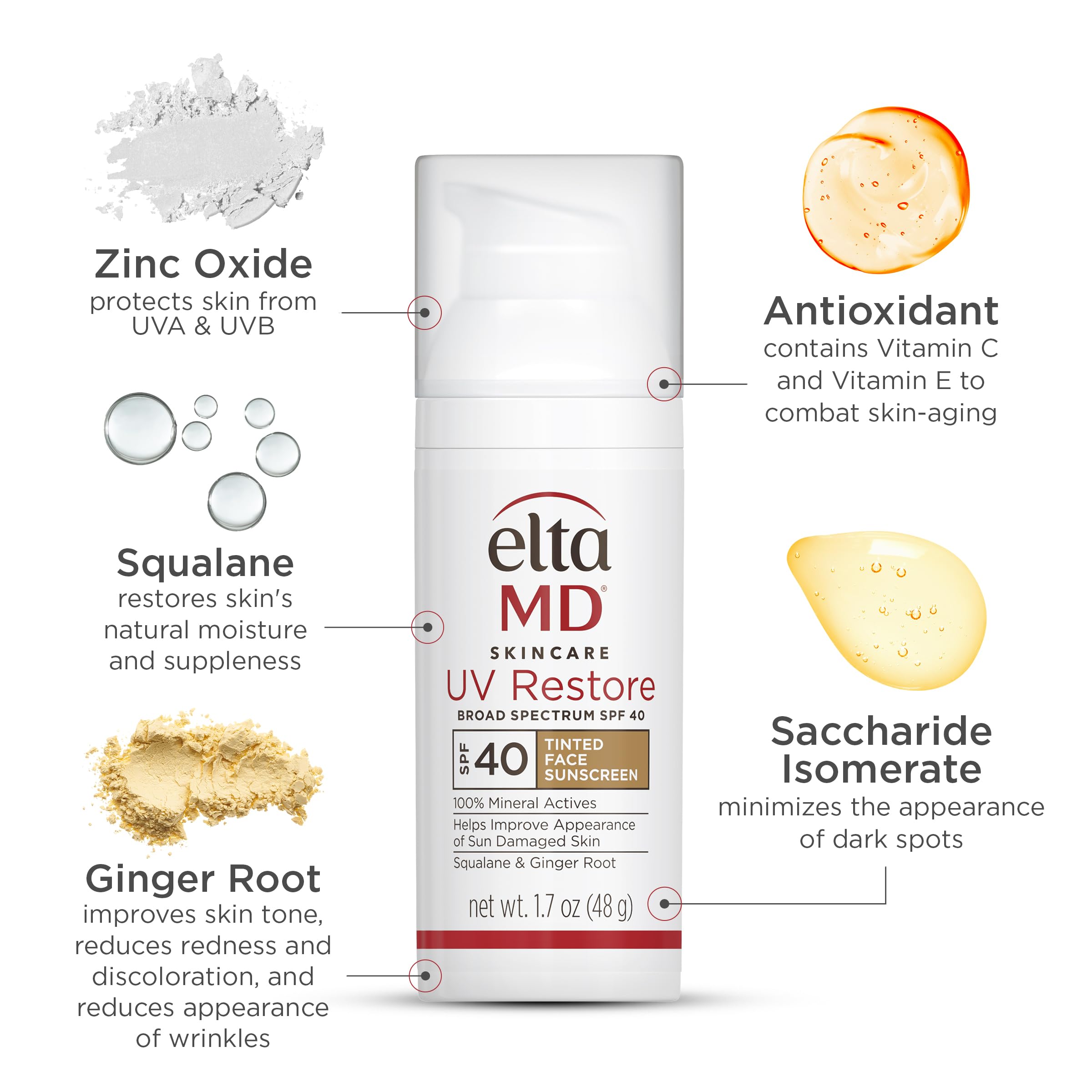 Se puede aplicar EltaMD UV Restore solo o debajo del maquillaje.