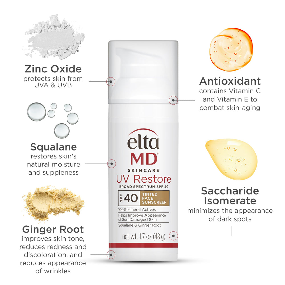 Se puede aplicar EltaMD UV Restore solo o debajo del maquillaje.