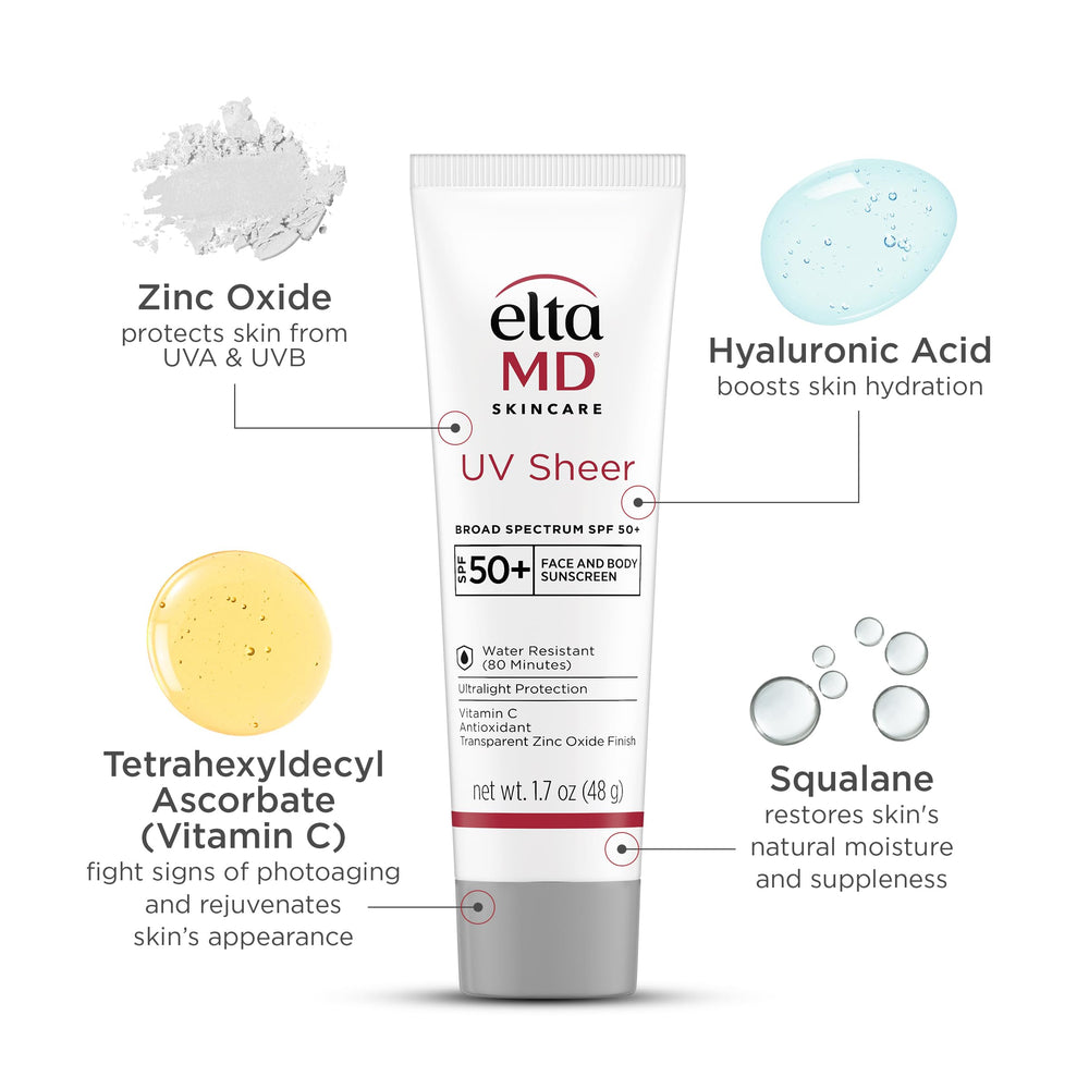 Resistente al agua hasta 80 minutos con EltaMD UV Sheer.