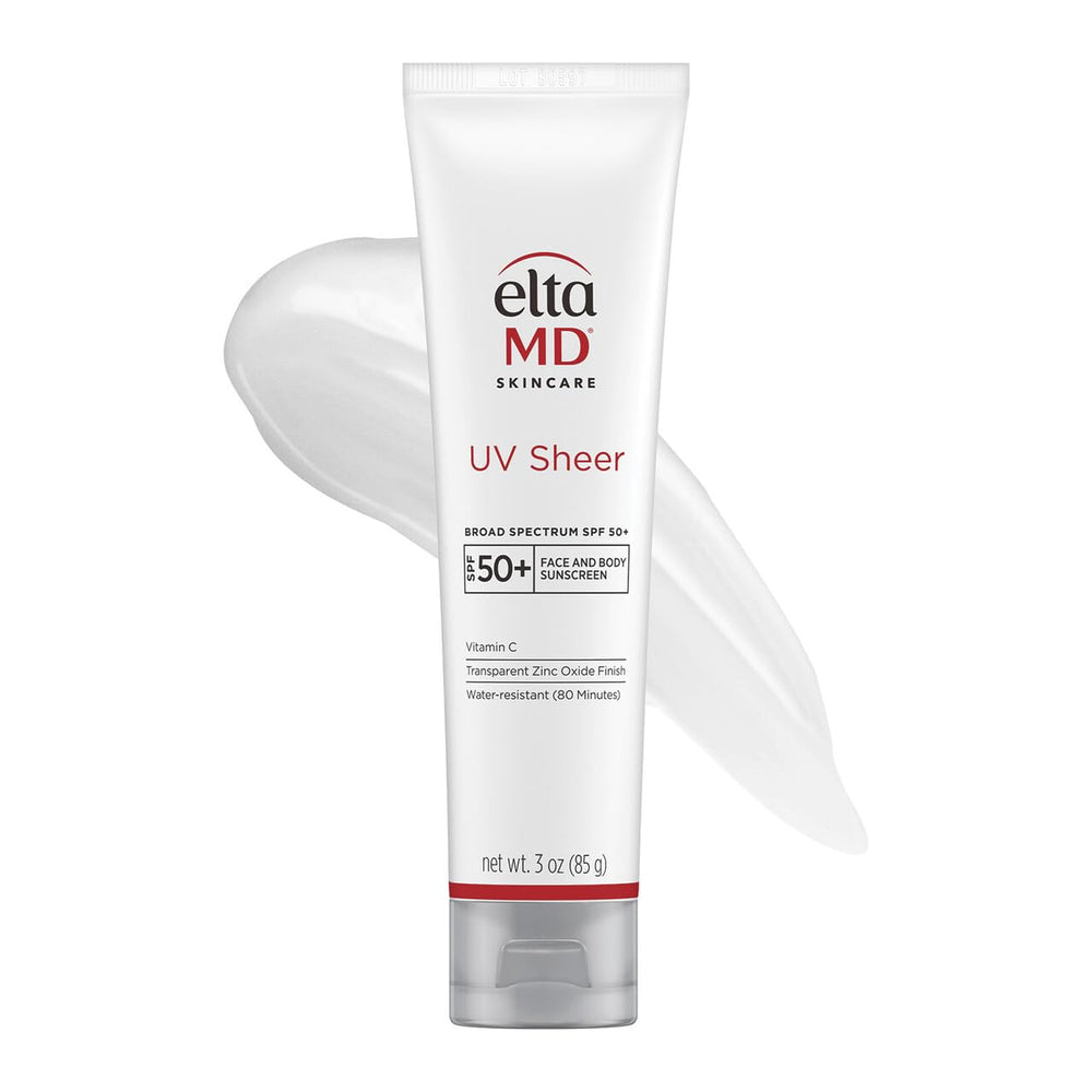 EltaMD UV Sheer para rostro: acabado mate y SPF 50+ sin residuo blanco.