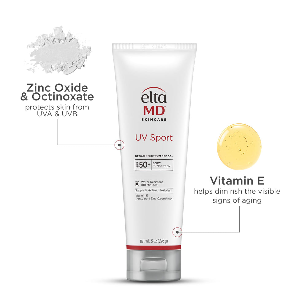 Protection minérale à oxyde de zinc d EltaMD UV Sport