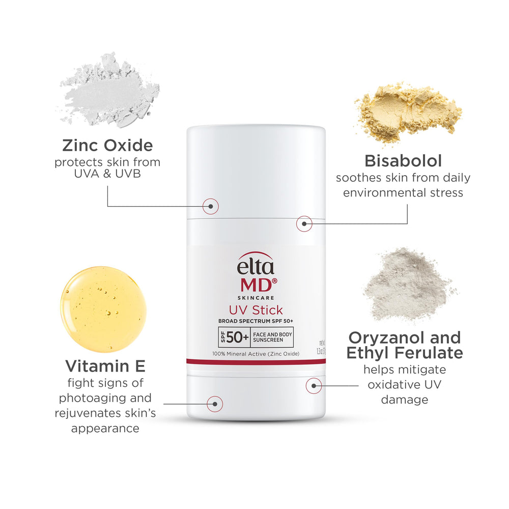 EltaMD UV Stick aplicación sin residuo blanco ni grasa