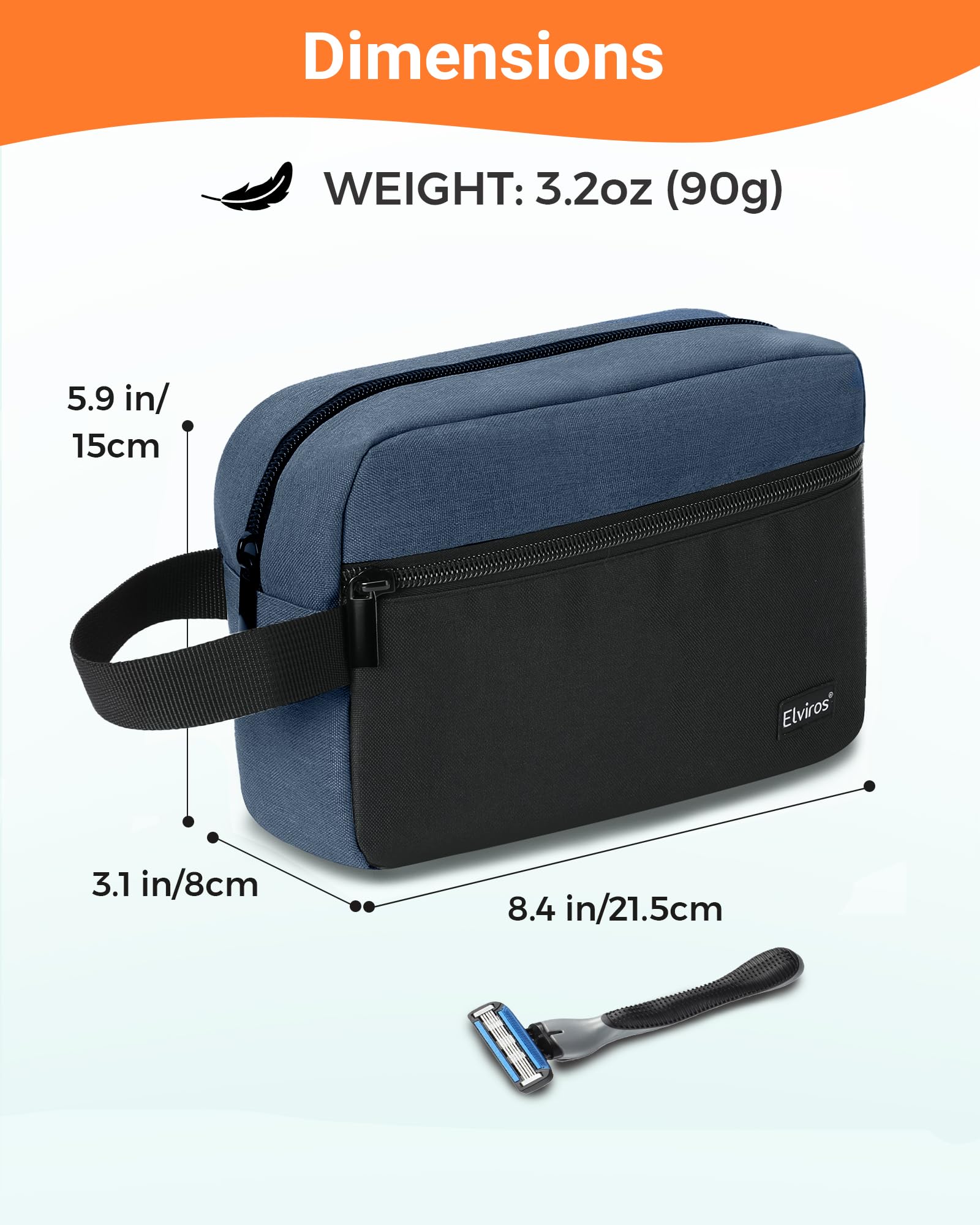 Elviros bolsa de higiene interior organizada para acceso rápido a cosméticos y cuidado personal.