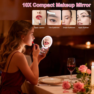 Espejo-concha-diseño-original de E-MAKEUP, diseño elegante para llevar