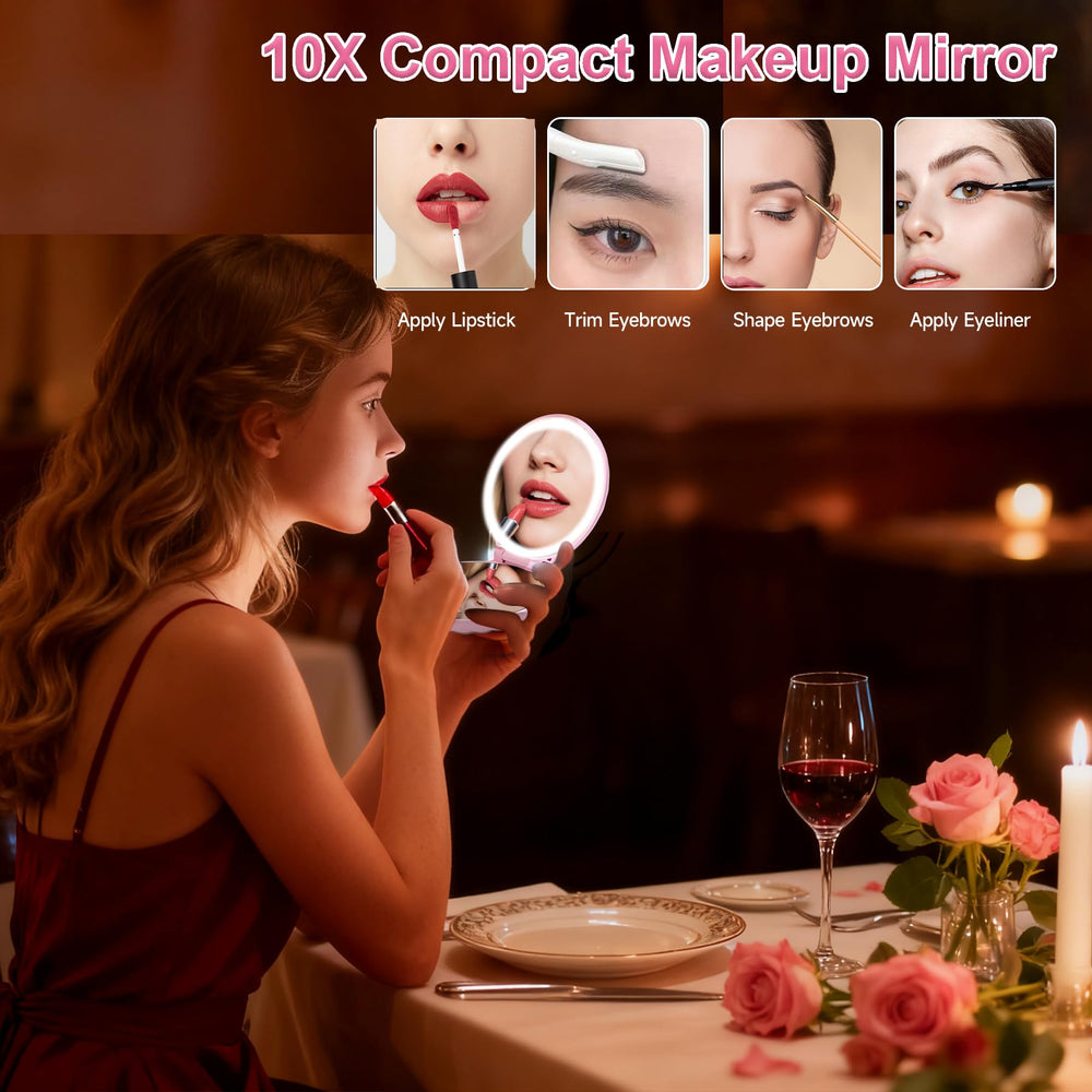 Espejo-concha-diseño-original de E-MAKEUP, diseño elegante para llevar