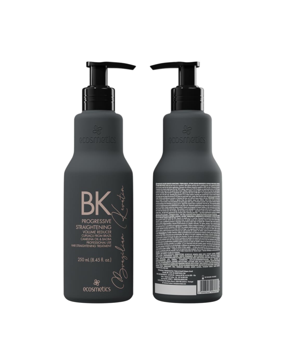 Cheveux brillants et doux après EMAX Ecosmetics Keratine – toucher soyeux.