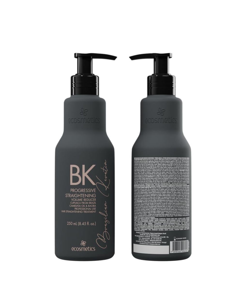 Cheveux brillants et doux après EMAX Ecosmetics Keratine – toucher soyeux.