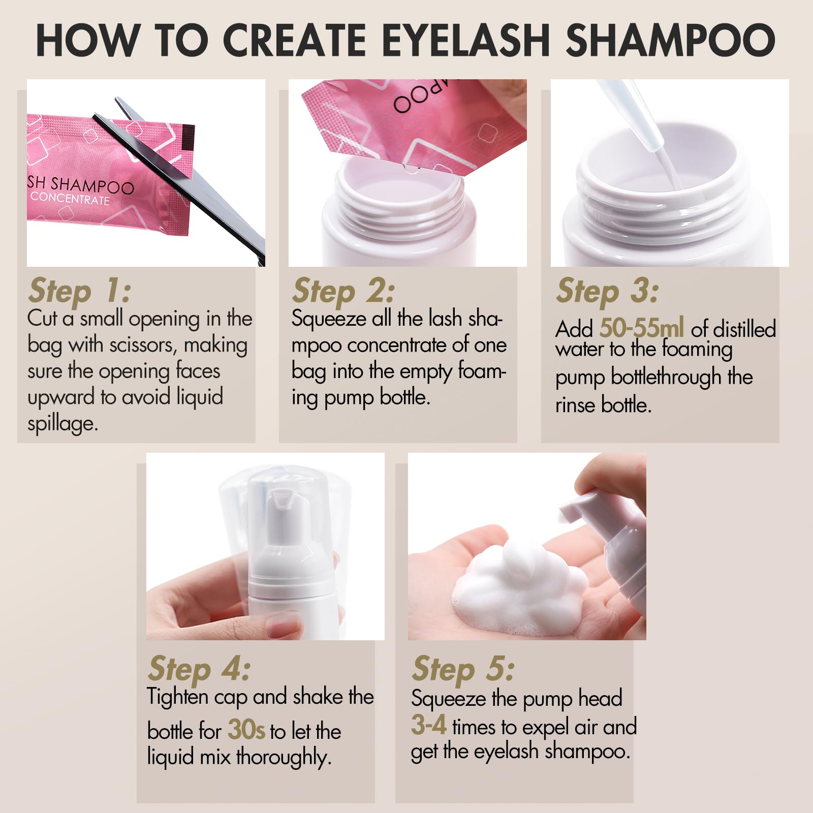 Embagol Lash Shampoo limpieza profunda de pestañas y zona ocular.