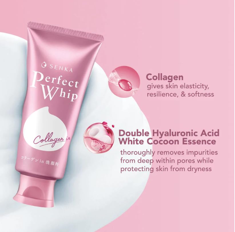 Embeauty Senka Perfect Whip, espuma densa ideal para la rutina diaria de limpieza.