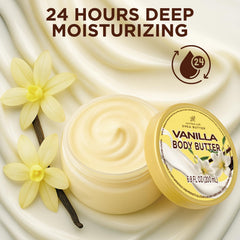 Embleaf Vanilla Body Butter, aplicación tras la ducha para piel suave.
